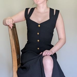 Classic Vintage Black Maxi Dress